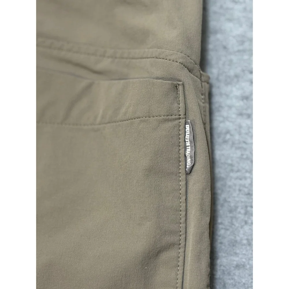 Duluth Trading Co Flexpedition Mens 38x32 Khaki Tan Stretch Cargo Hiking Pants